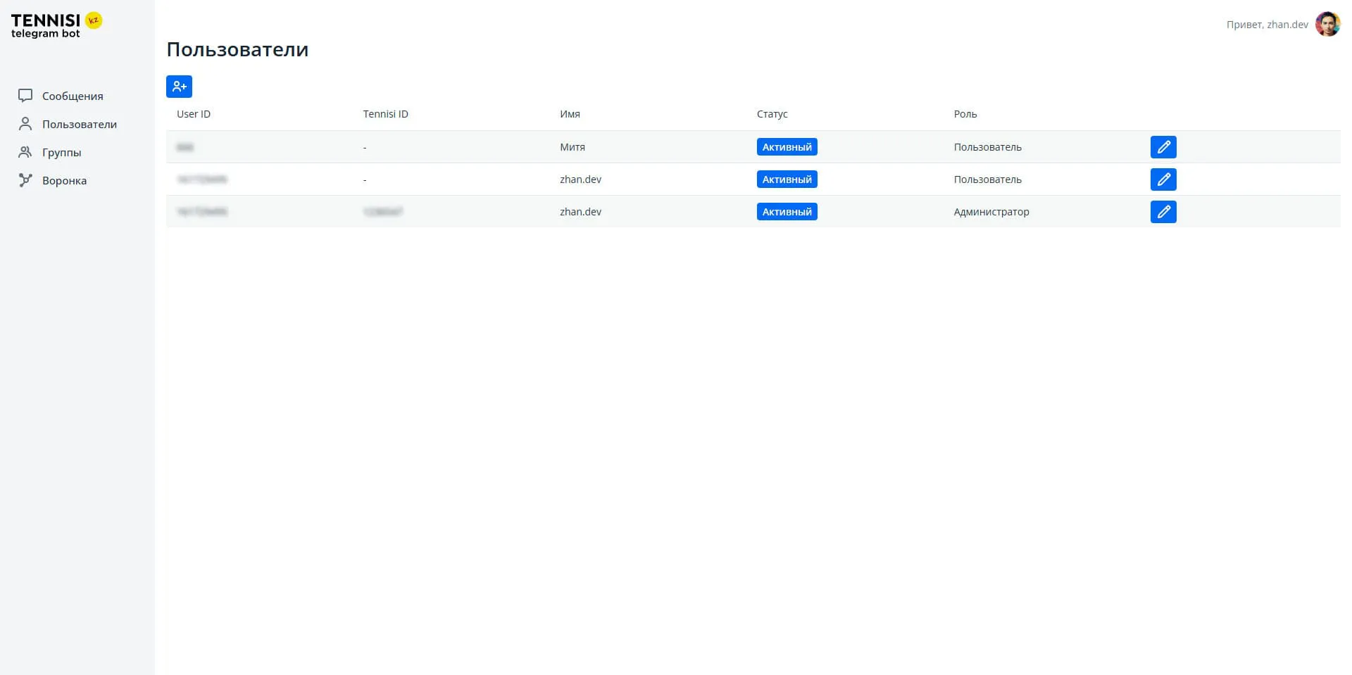 Пользователи